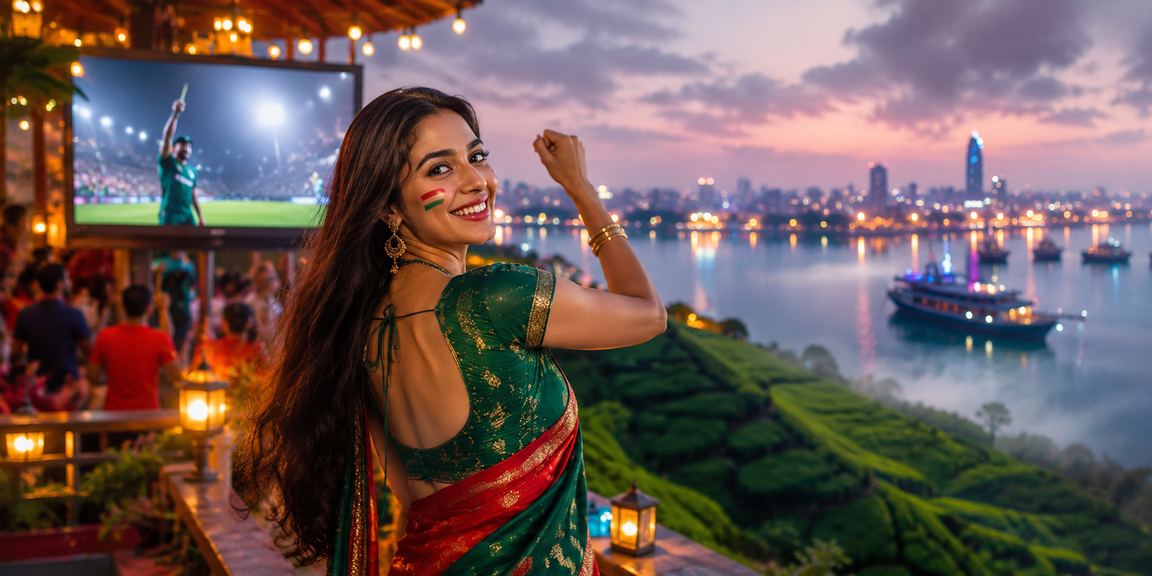 নারায়ণগঞ্জের চা বাগানে বসে বেটিং কৌশল নিয়ে ভাবছেন একজন বেটর